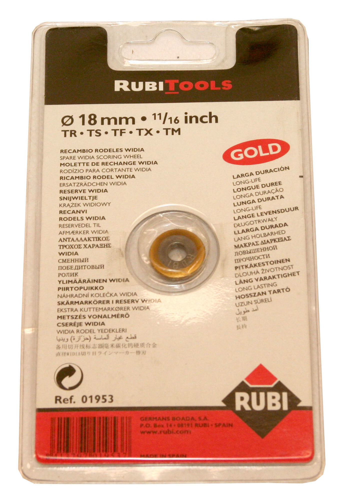Bilde av Rubi skjærehjul gull 18mm