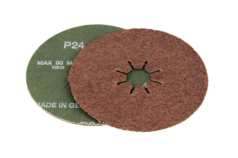 Vis detaljer for Fiberskive 125mm korning 24 Bilde av Fiberskive 125mm korning 24