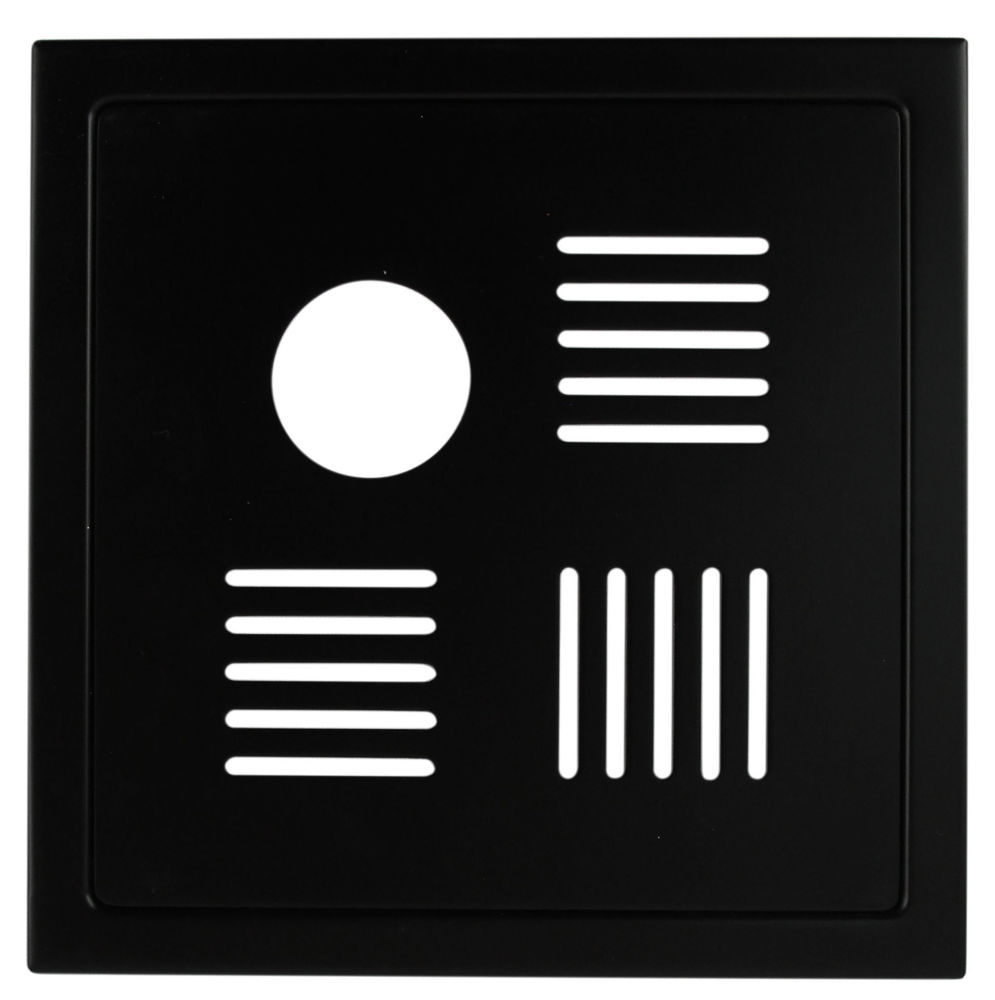 Bilde av NT slukrist design symmetri 20x20 m/uthugg svart matt