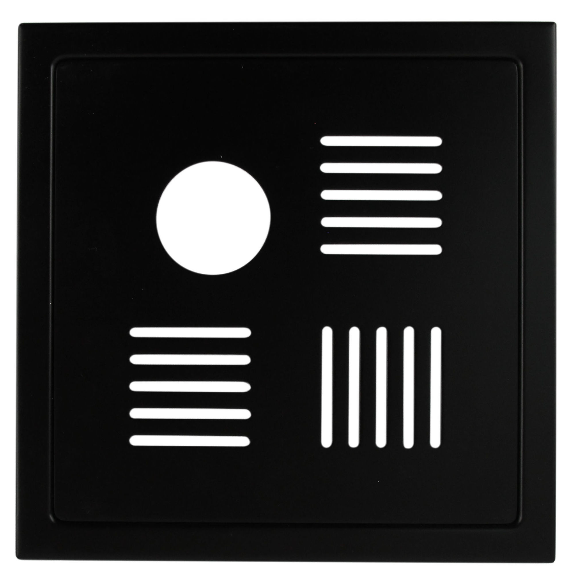Bilde av NT slukrist design symmetri 20x20 m/uthugg svart matt