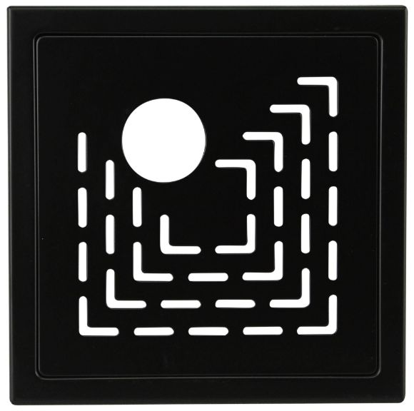 Bilde av NT slukrist design klassisk 20x20 m/uthugg svart matt