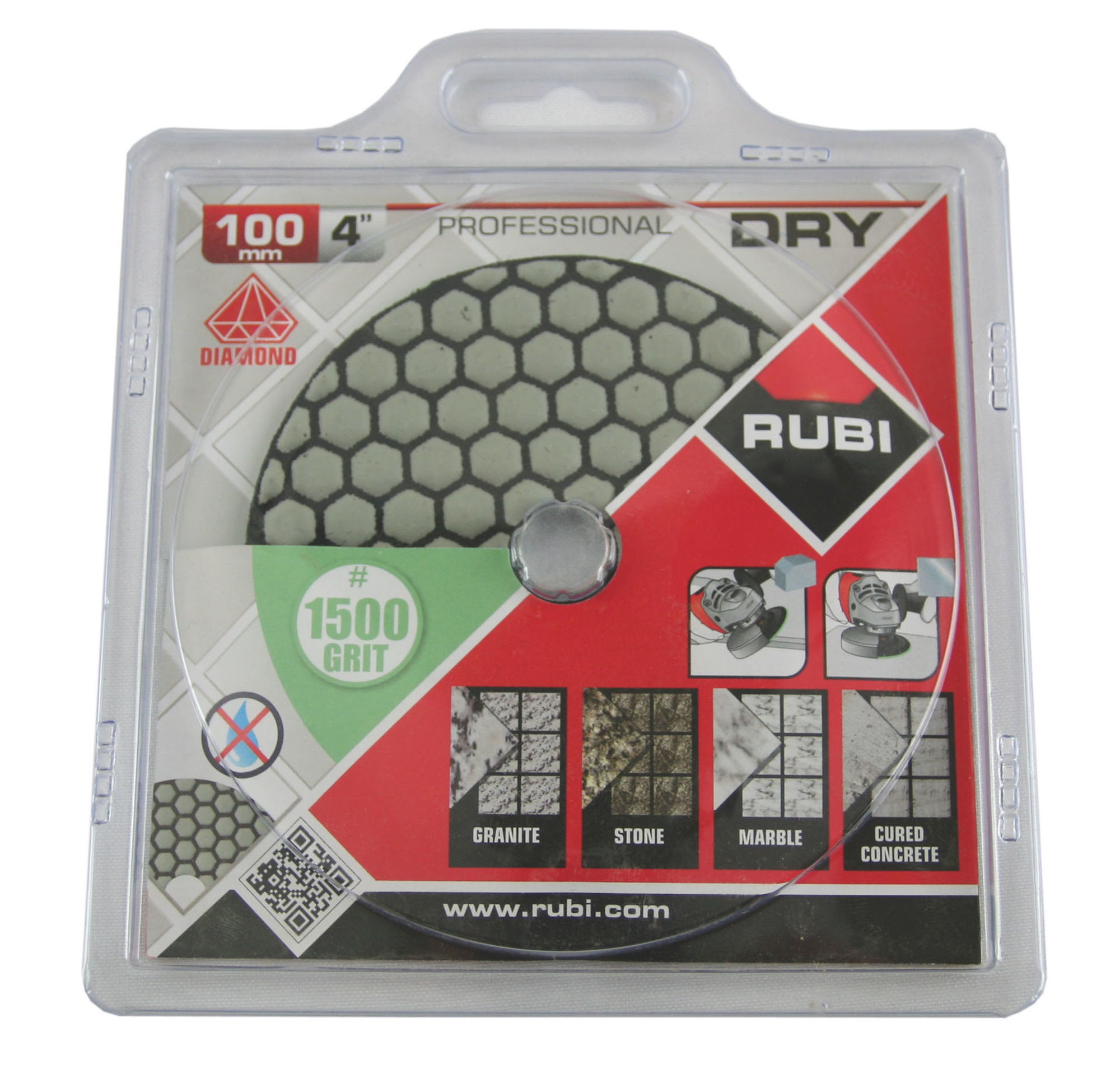 Bilde av Rubi polerpad tørr GR.1500 Ø100mm