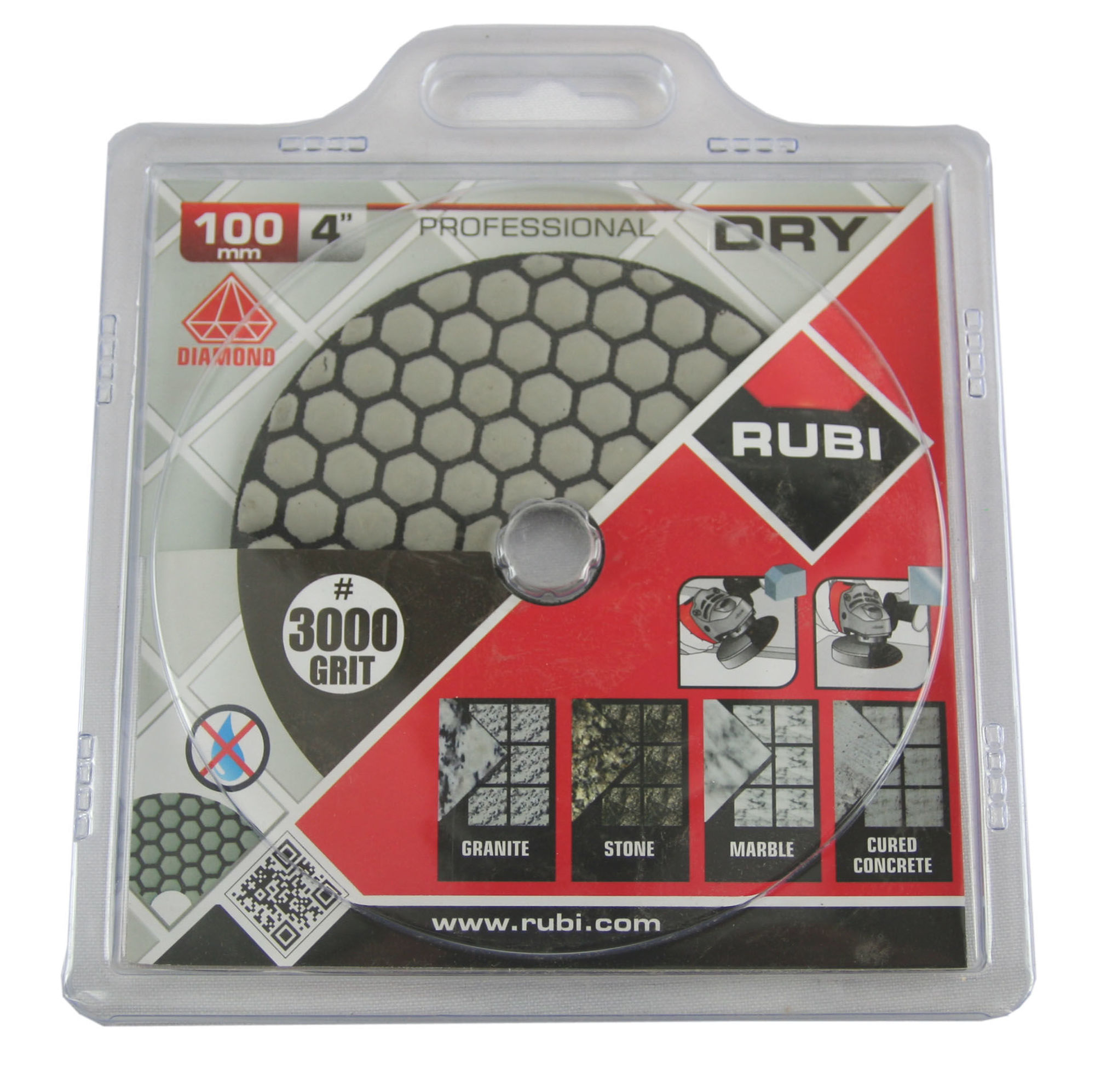Bilde av Rubi polerpad tørr GR.3000 Ø100mm