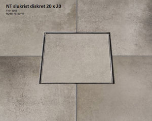Bilde av NT slukrist design diskret 20x20