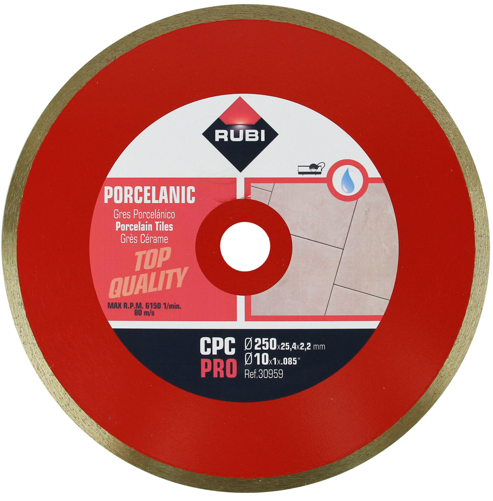 Bilde av Rubi Diamantblad CPC Pro 250x25,4mm helbane