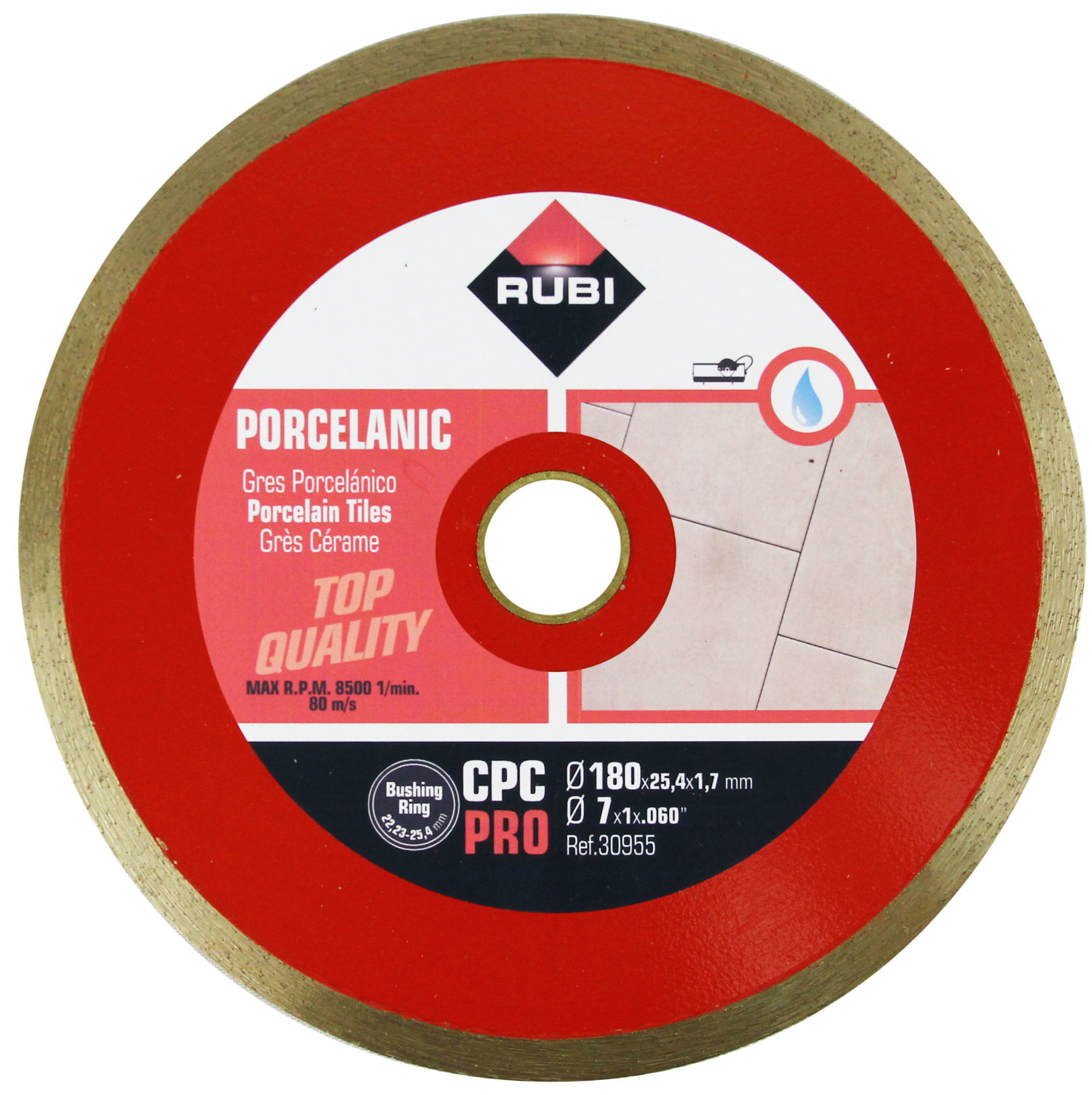 Bilde av Rubi Diamantblad CPC Pro 180x25,4mm helbane