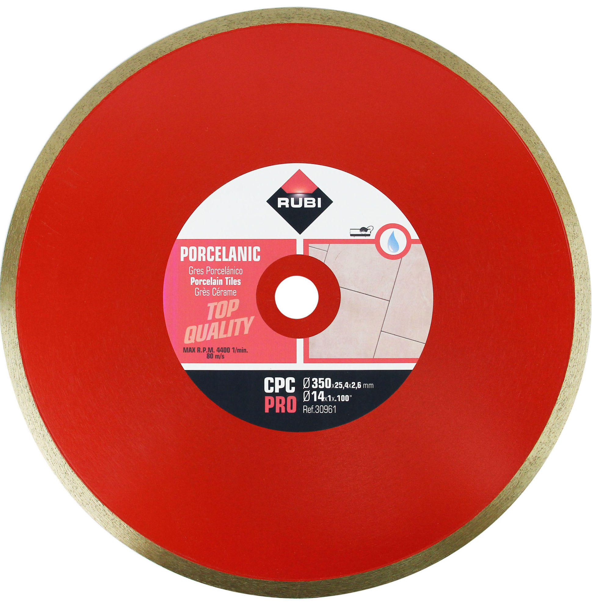 Bilde av Rubi diamantblad CPC Pro 350 x 25,4mm helbane