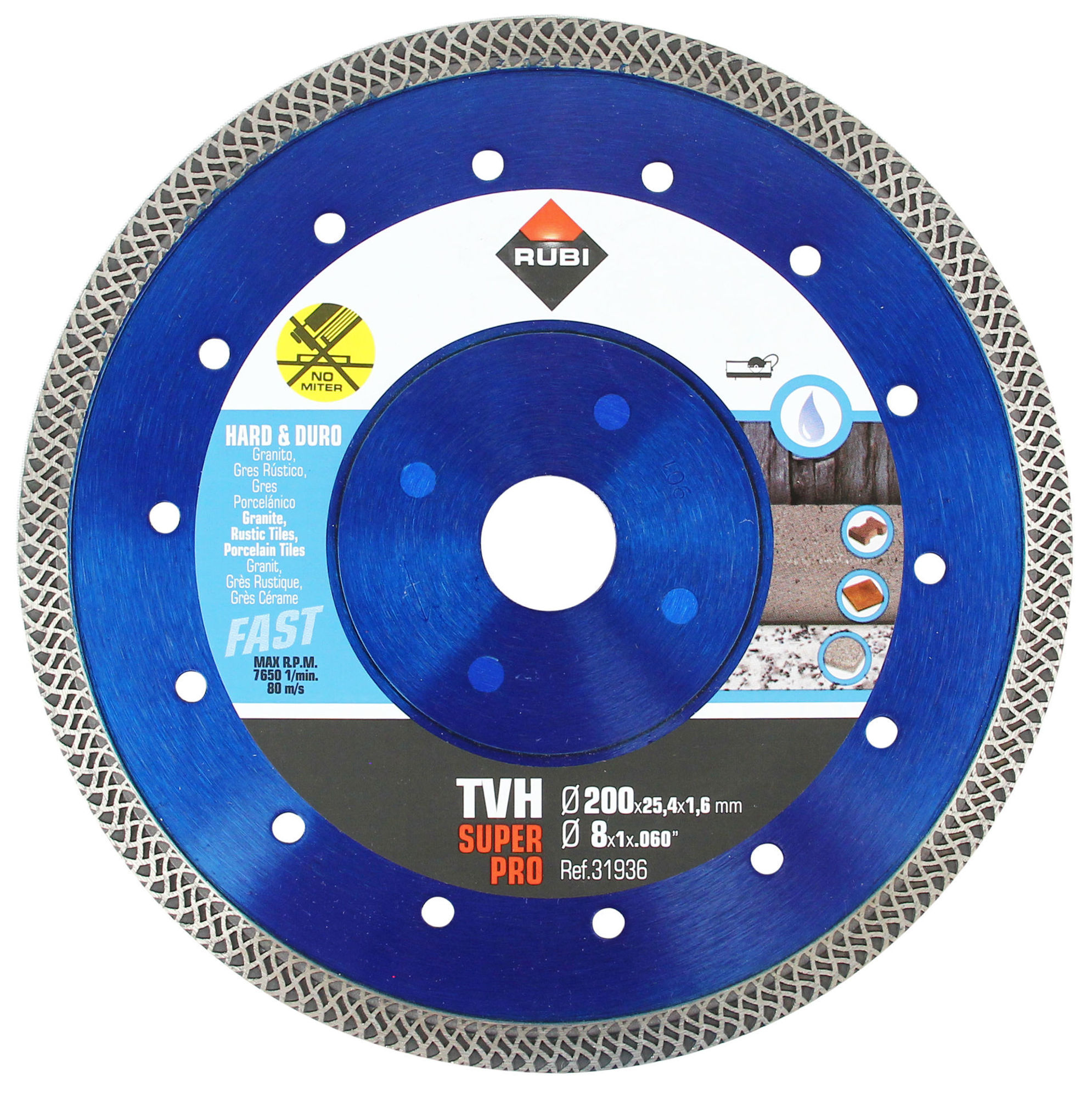 Bilde av Rubi Diamantblad TVH Superpro 200x25,4mm turbo