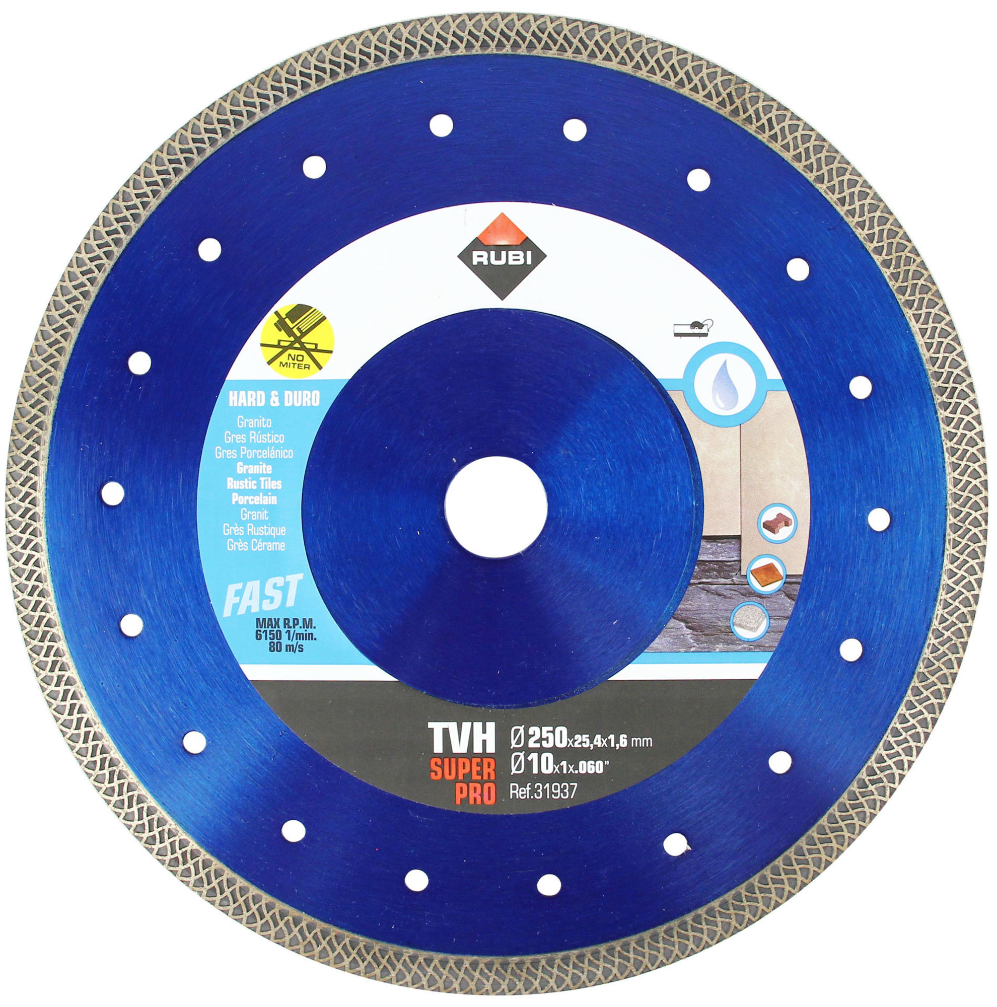 Bilde av Rubi Diamantblad TVH Superpro 250x25,4mm turbo