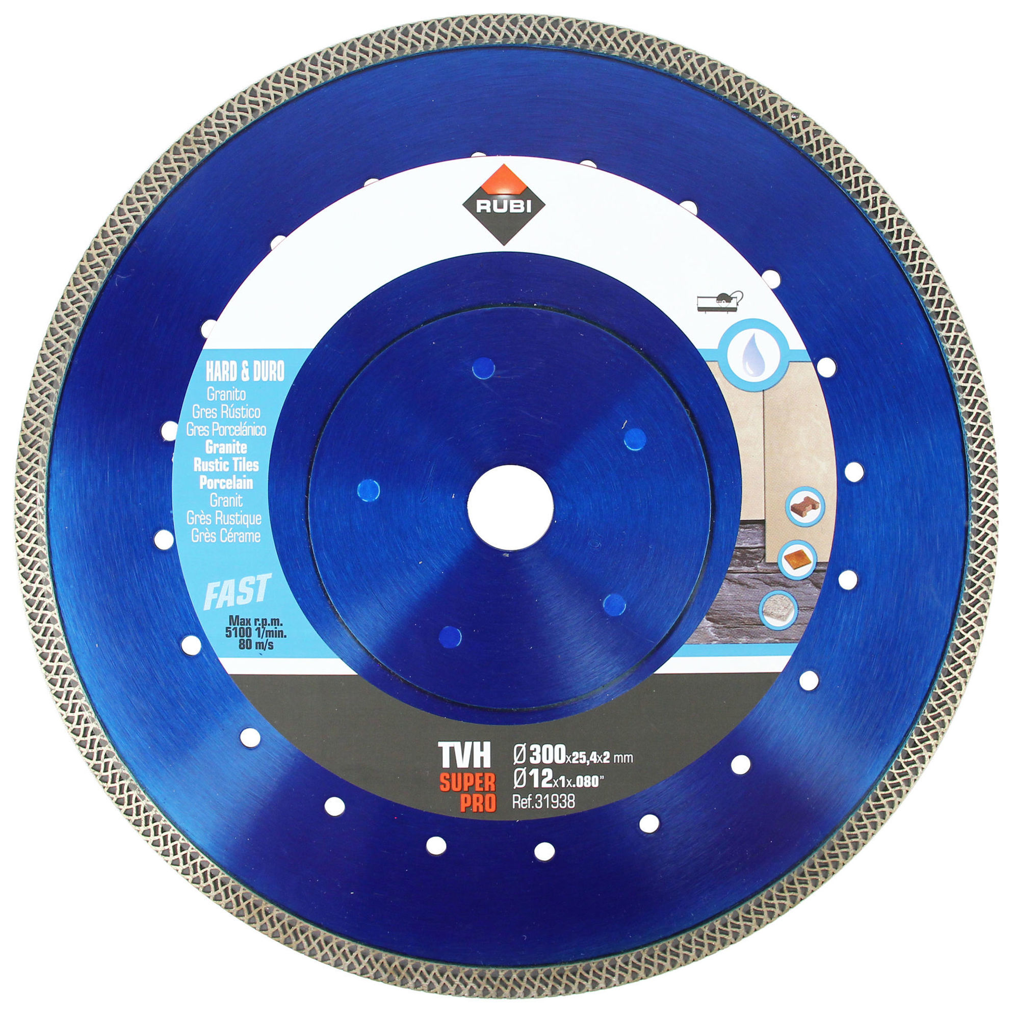 Bilde av Rubi Diamantblad TVH Superpro 300x25,4mm turbo