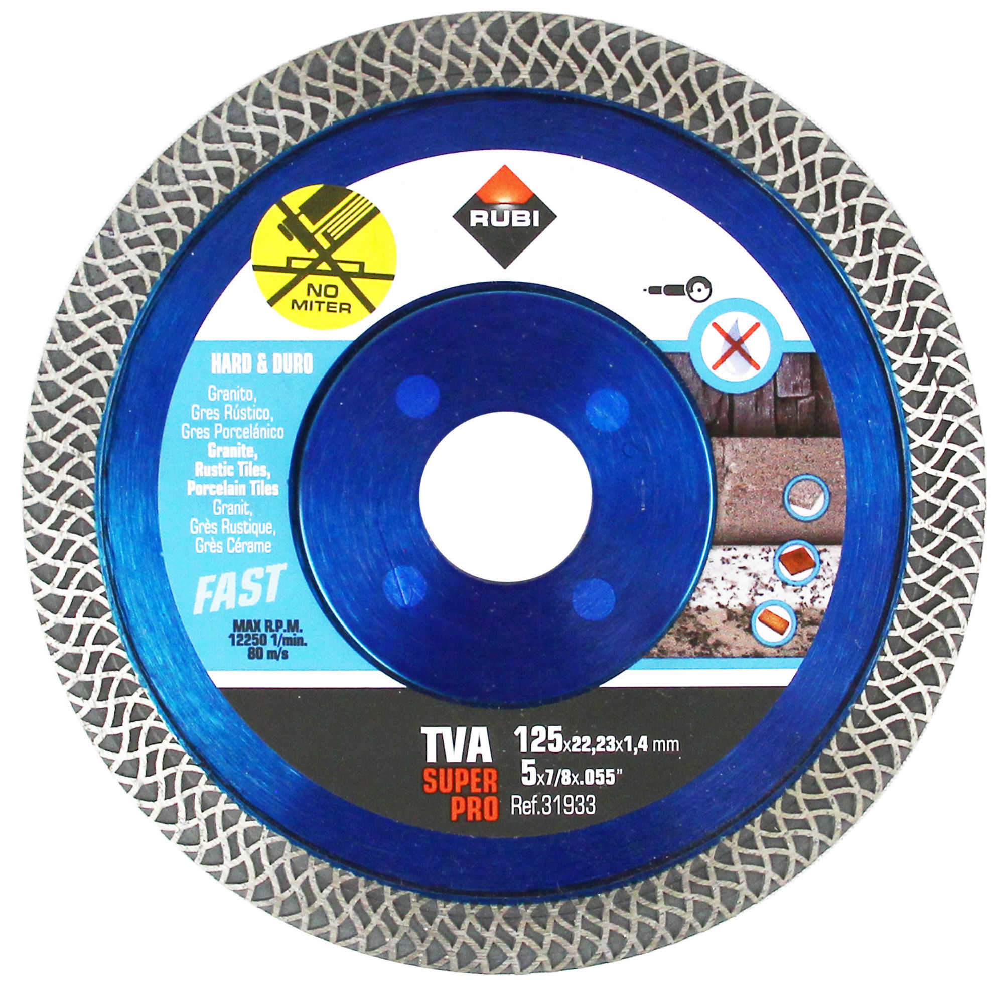 Bilde av Rubi Diamantblad TVA Superpro 125x22,2mm turbo