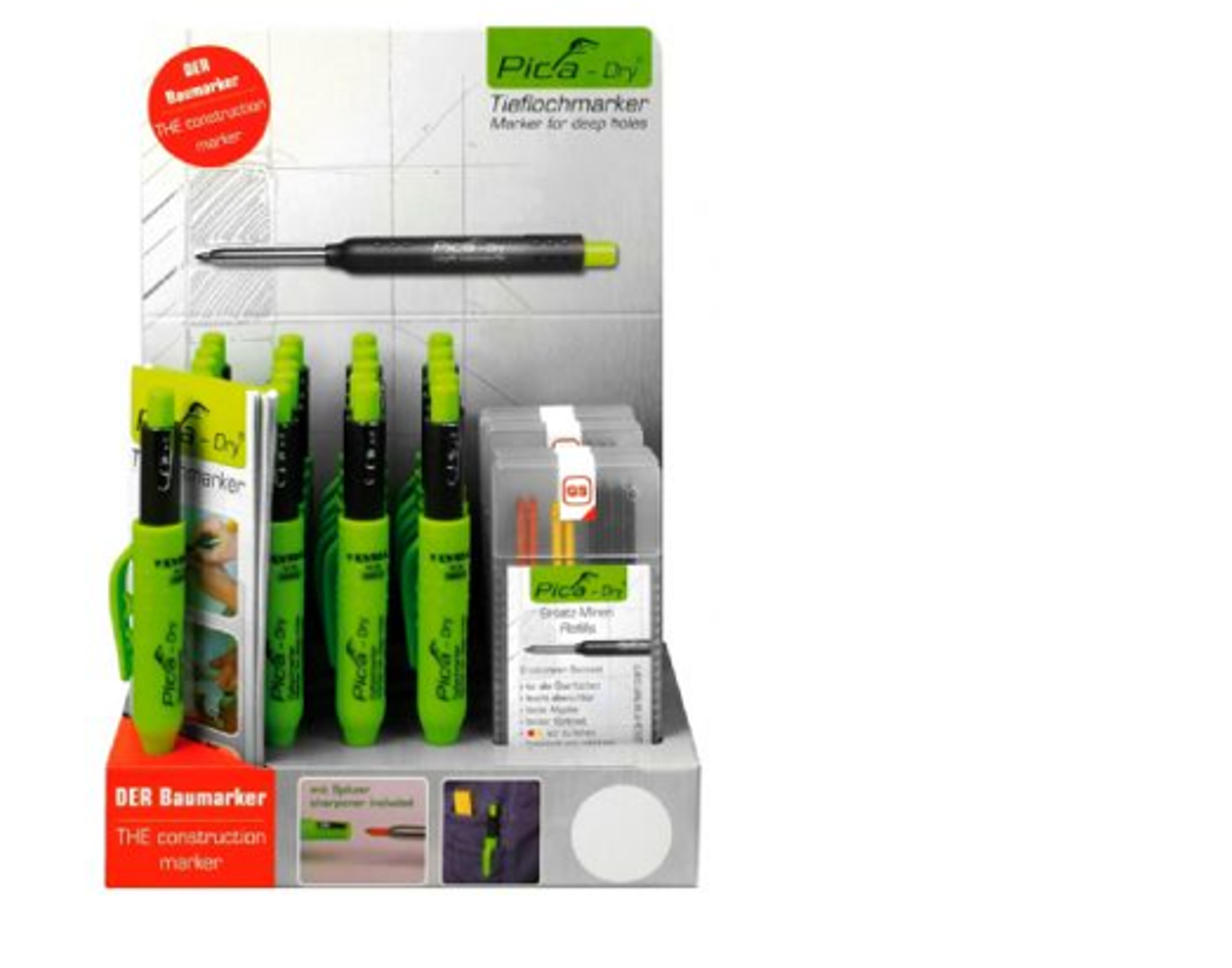Bilde av Pica Dry Display 20stk merkepenn 10pk. Stifter