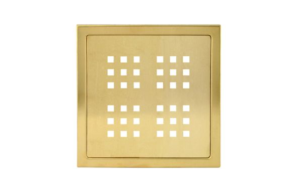 Bilde av NT slukrist design kvadrat 20x20 messing