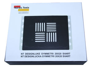 Bilde av NT designluke Symmetri 20x20 svart matt