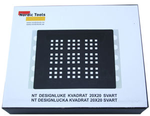 Bilde av NT designluke Kvadrat 20x20 svart matt