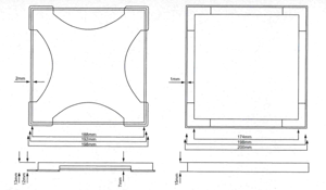Bilde av NT slukrist design diskret 20x20