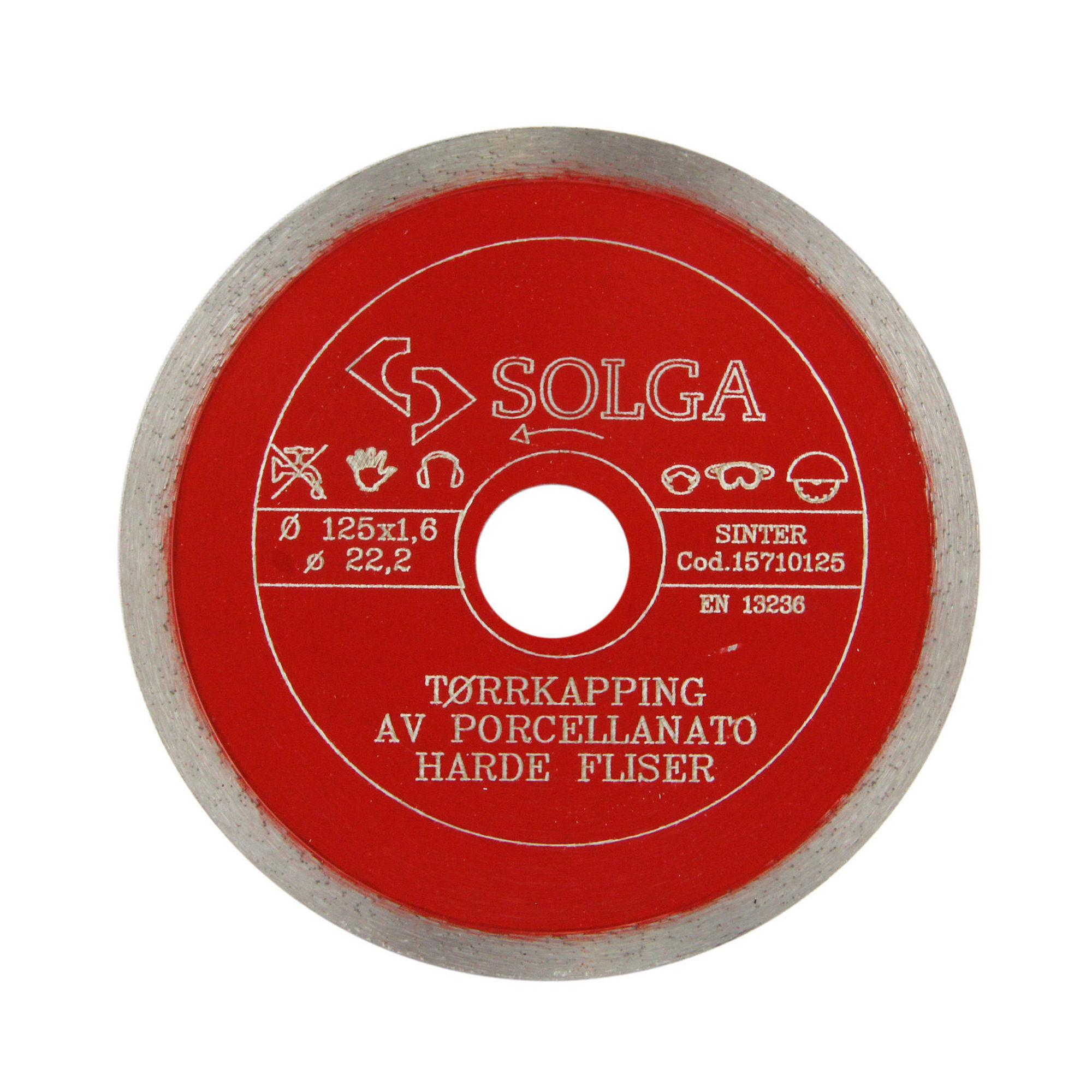 Bilde av Solga diam.blad 125x22,2 helbane tørr harde materialer