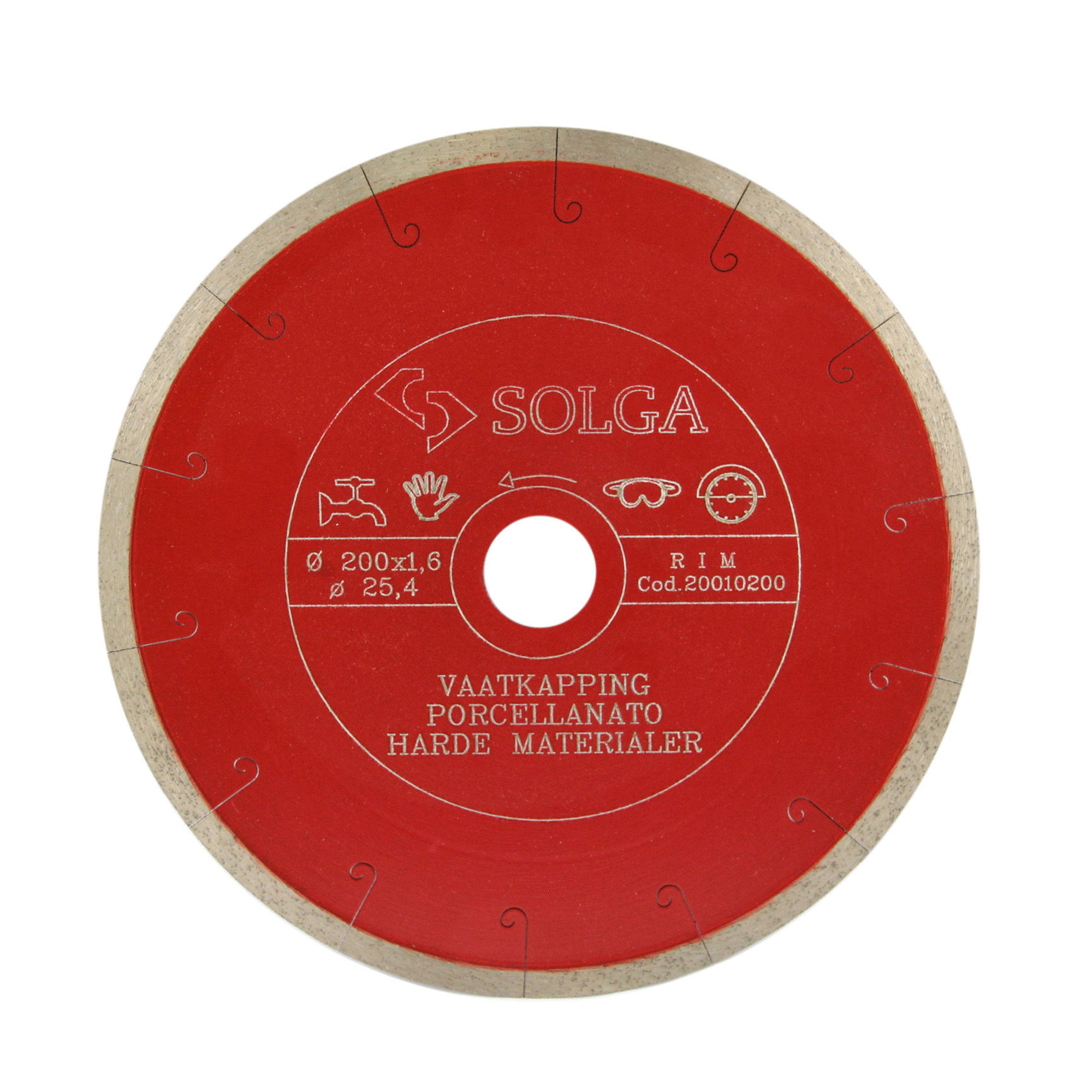 Bilde av Solga diam.blad 200x25,4 helbane våt harde materialer