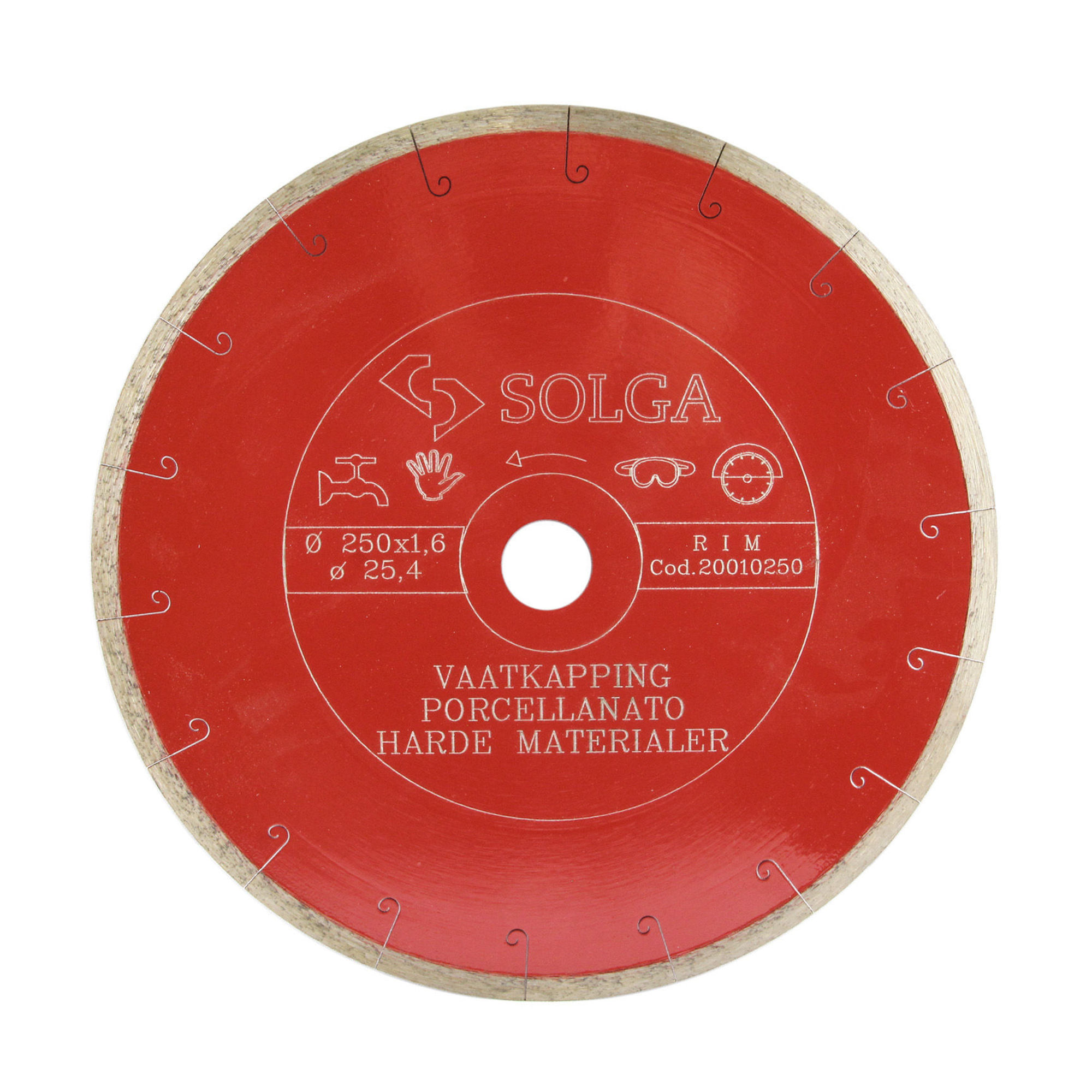 Bilde av Solga diam.blad 250x25,4 helbane våt harde materialer