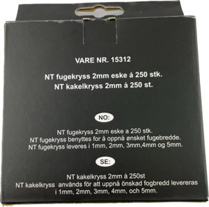Bilde av NT fugekryss 2mm eske a 250 stk