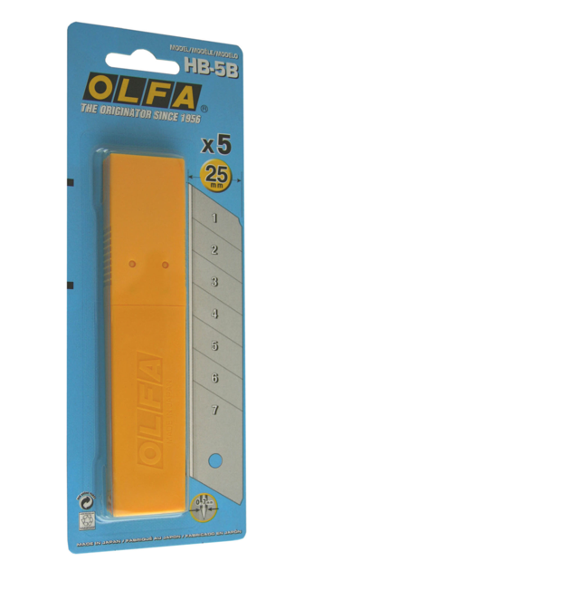 Bilde av Blader til Olfa kniv 25mm blank 5 stk