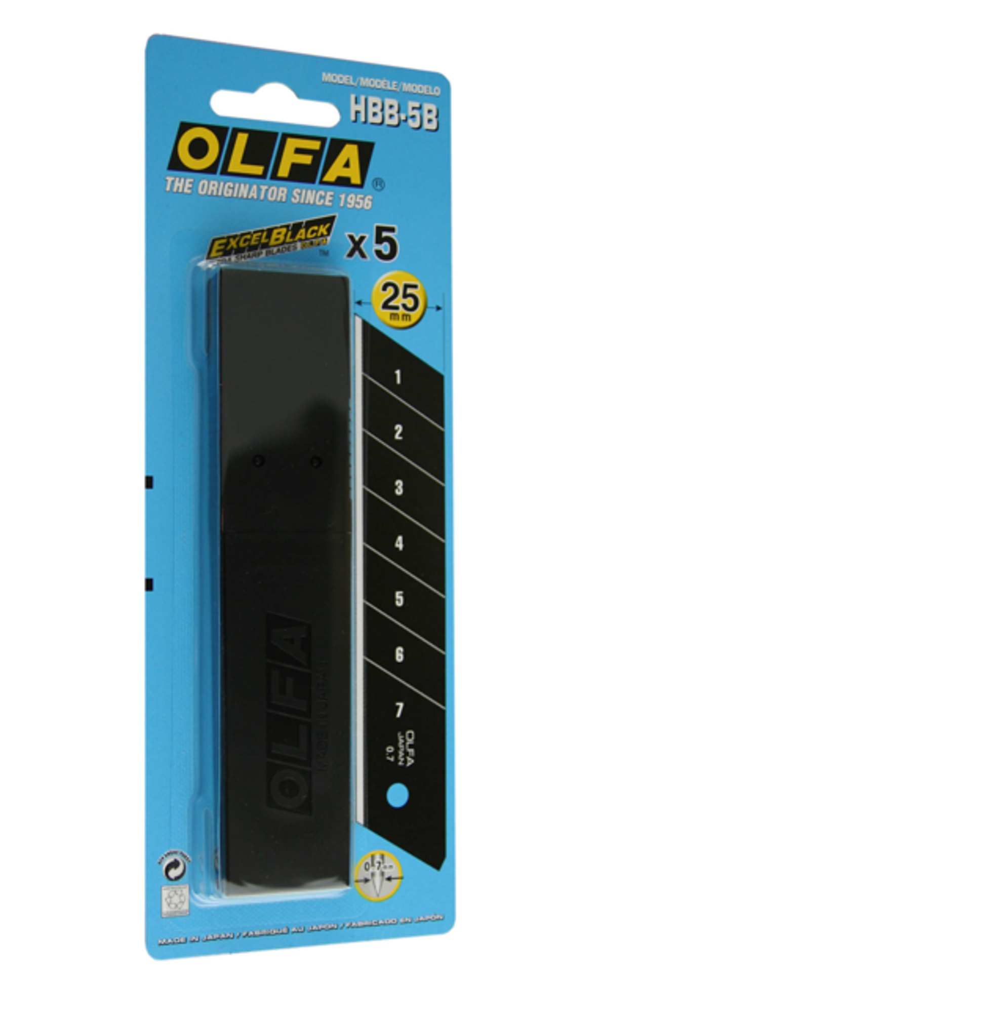 Bilde av Blader til Olfa kniv 25mm Sort Ultra sharp 5 stk