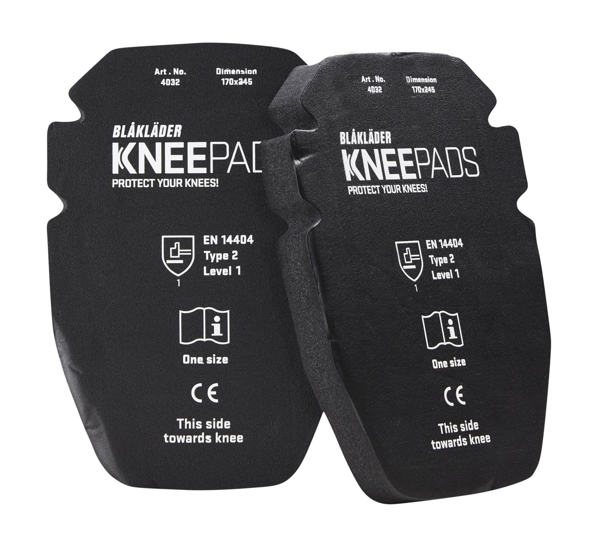 Bilde av Blåkläder kneputer av gel-materiale 25 mm Svart