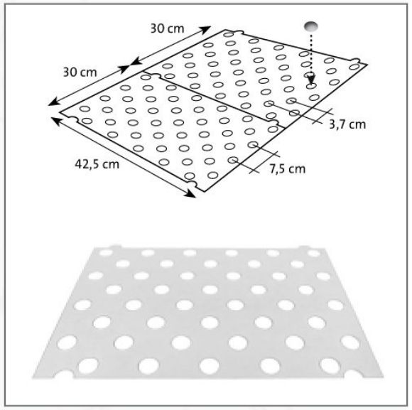 Bilde av SJABLONG TAKTILE MERKINGER FOR LIMING 2PK.