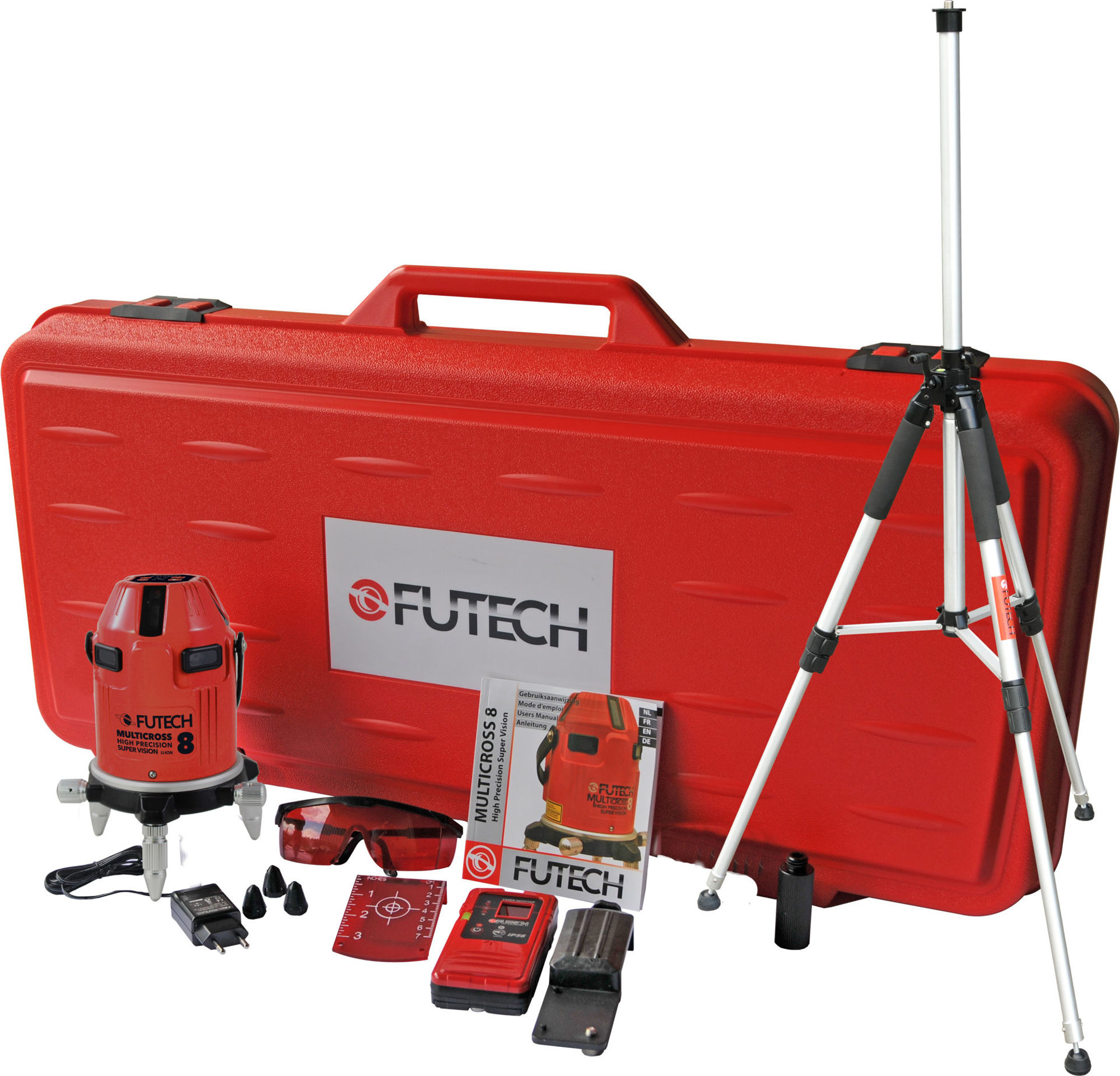 Bilde av STREKLASER MC8 HPSV RED (LI-ION) CASE SET + LINE TRACER, FUTECH