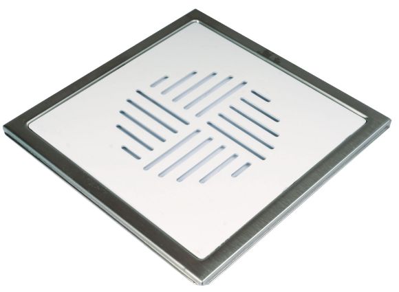 Bilde av SLUKRIST 20X20CM SUPERNOVA HVITLAKKERT Aqualex