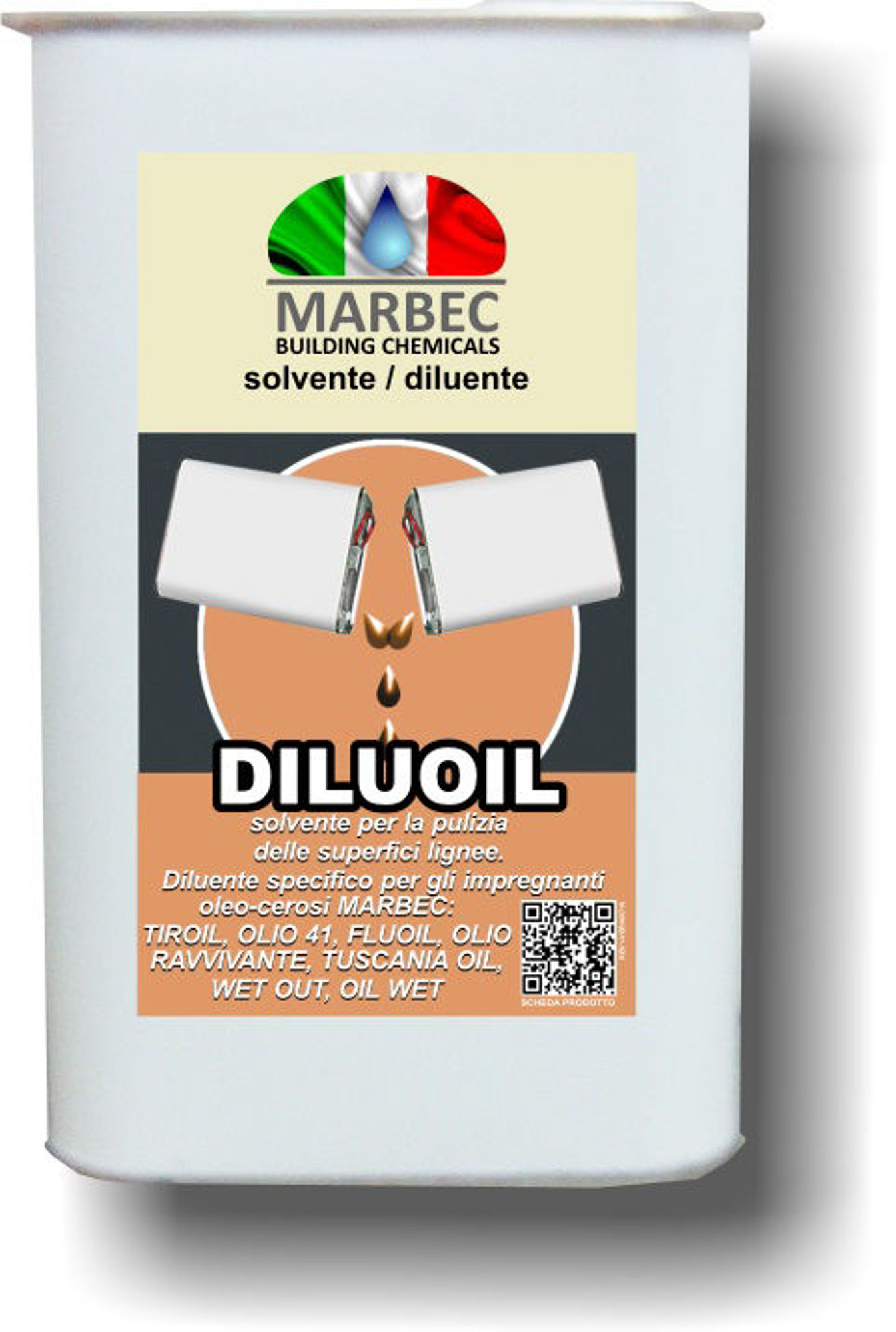 Bilde av DILUOIL 1 LITER FOR FJERNING AV FARGEFORDYPER, MARBEC