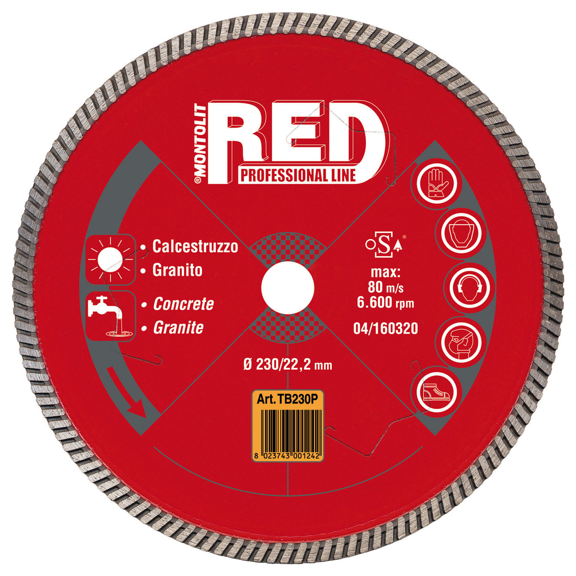 Bilde av DIAMANTBLAD TBH RED LINE 250X25,4/30MM TURBO, MONTOLIT