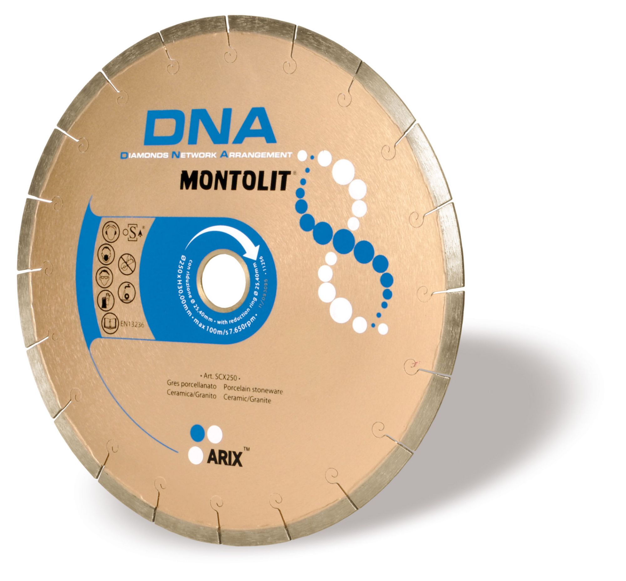 Bilde av Montolit diamantblad DNA SCX 230x25,4mm
