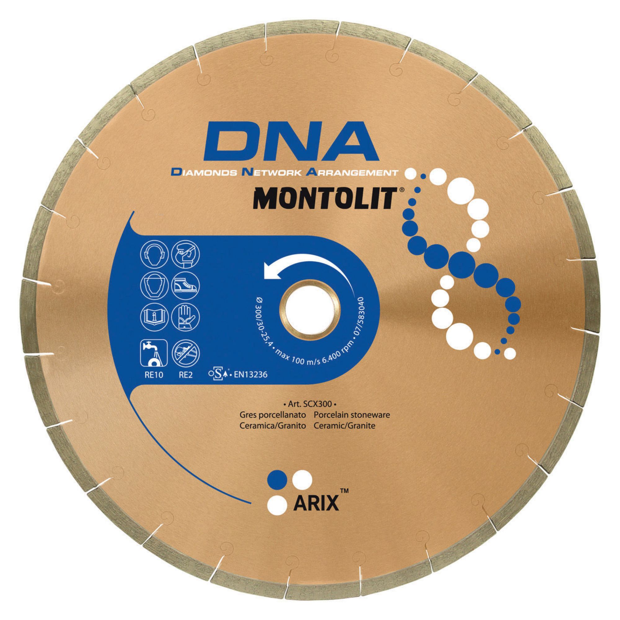 Bilde av Montolit diamantblad DNA SCX 200x25,4mm
