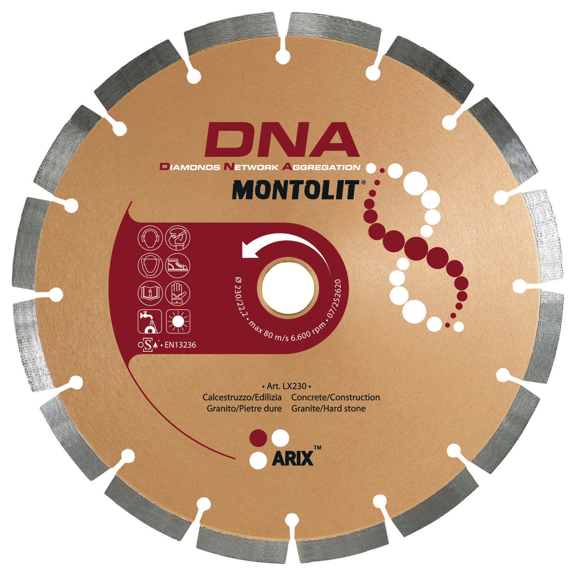 Bilde av DIAMANTBLAD LX/DNA F/GRANIT-S 250X25,4/30MM, MONTOLIT