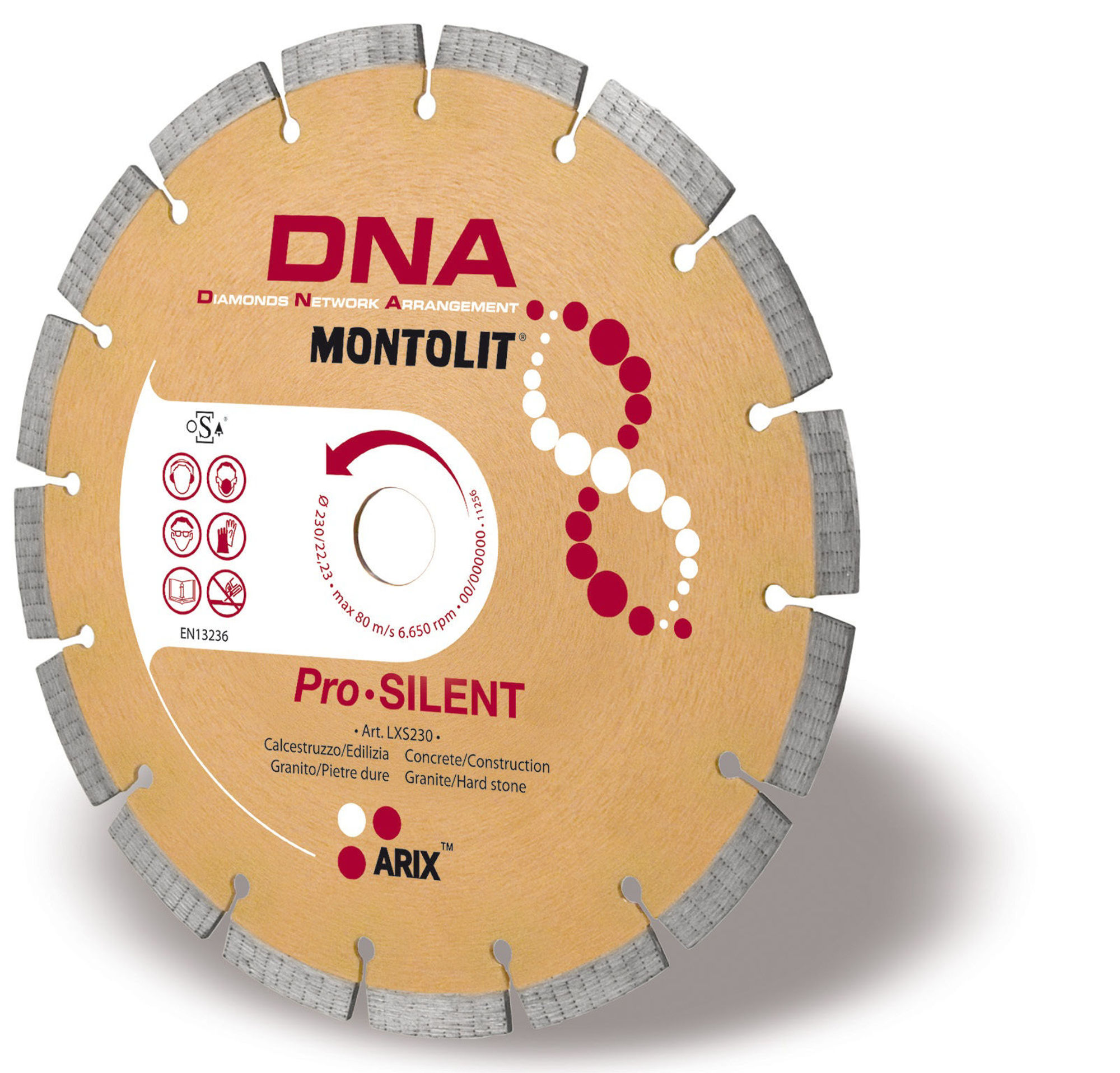 Bilde av DIAMANTBLAD DNA SILENT LX 230X22,2MM, MONTOLIT