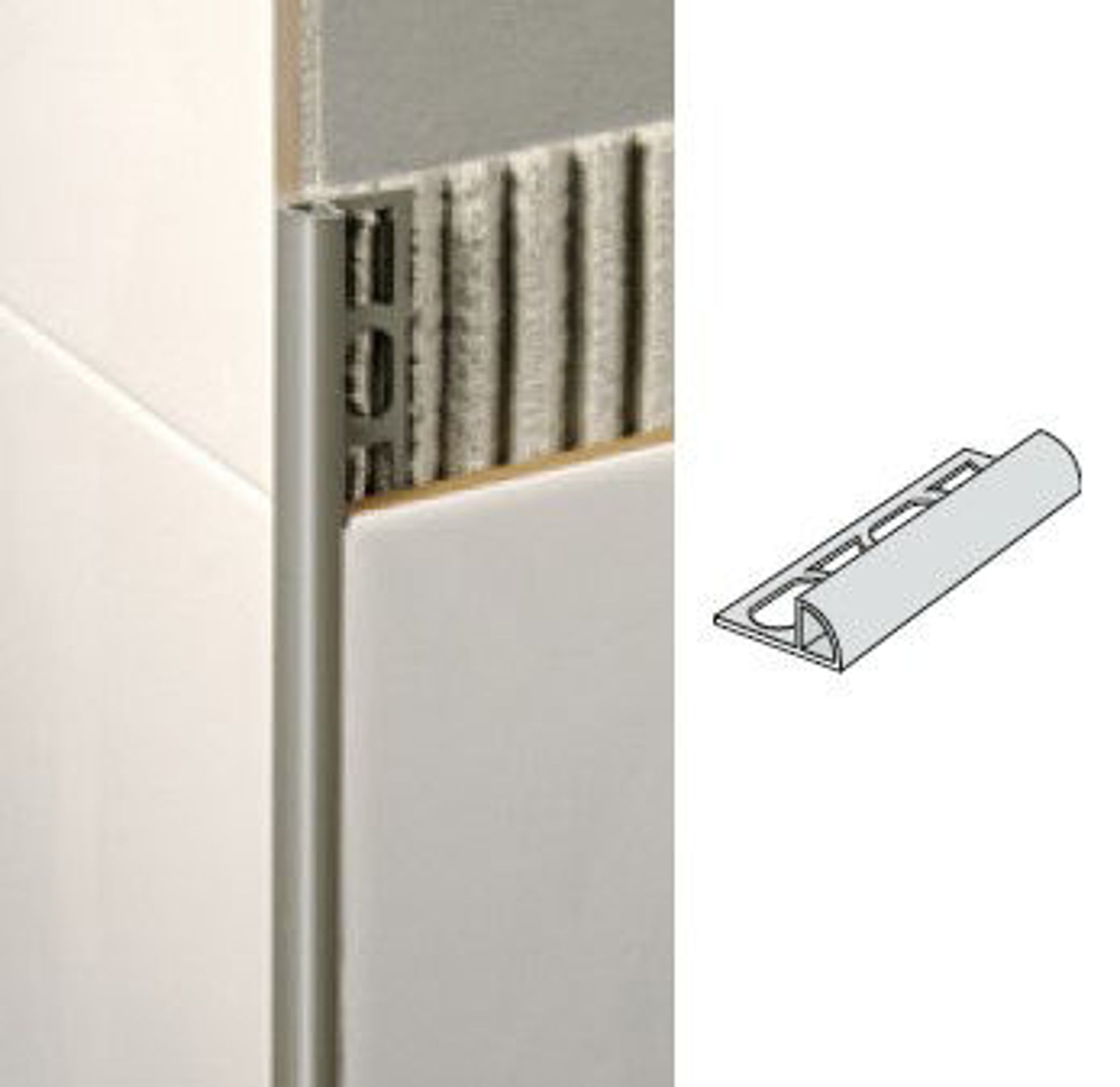 Bilde av HJØRNELIST RE/8 PVC LYS GRÅ 8MMX270CM, PROFILPAS