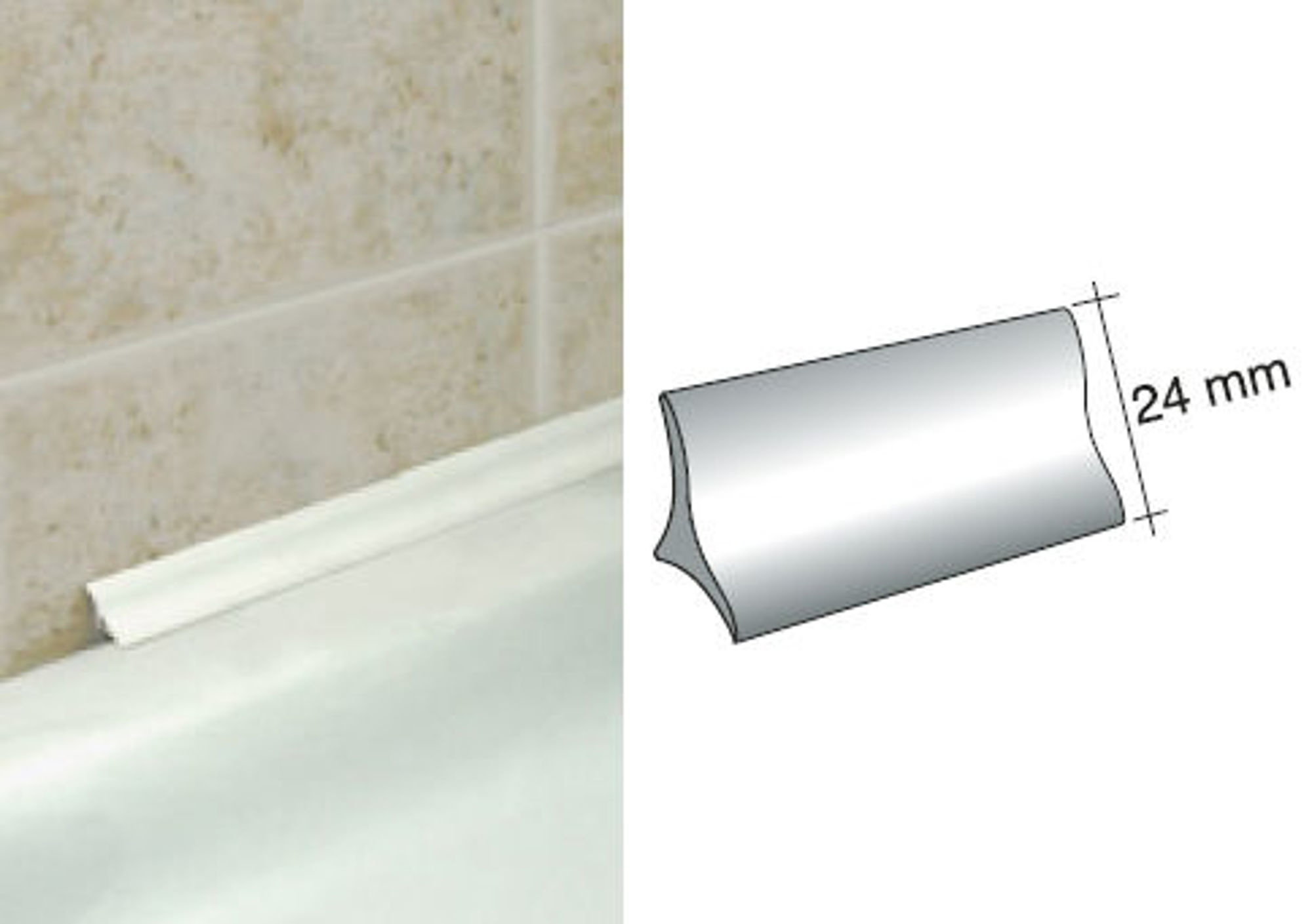 Bilde av INNVENDIG HJØRNELIST BP/20/A PVC HVIT 24MMX270CM, PROFILPAS