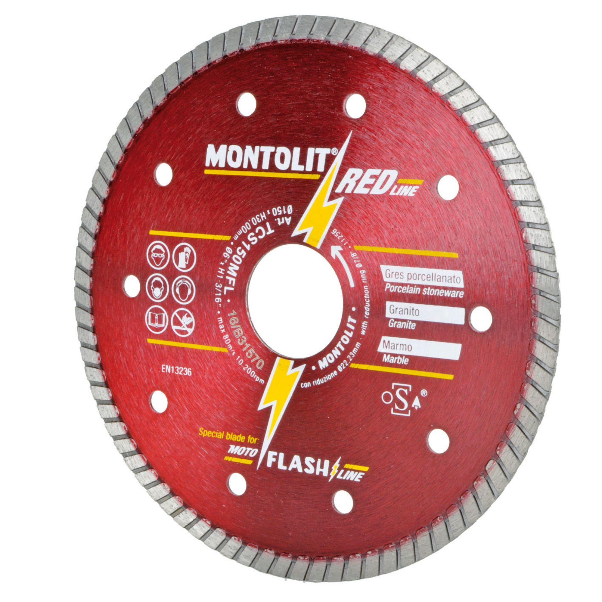 Bilde av Montolit diamantblad TCS150MFL (flashline) 150x30/22,2mm