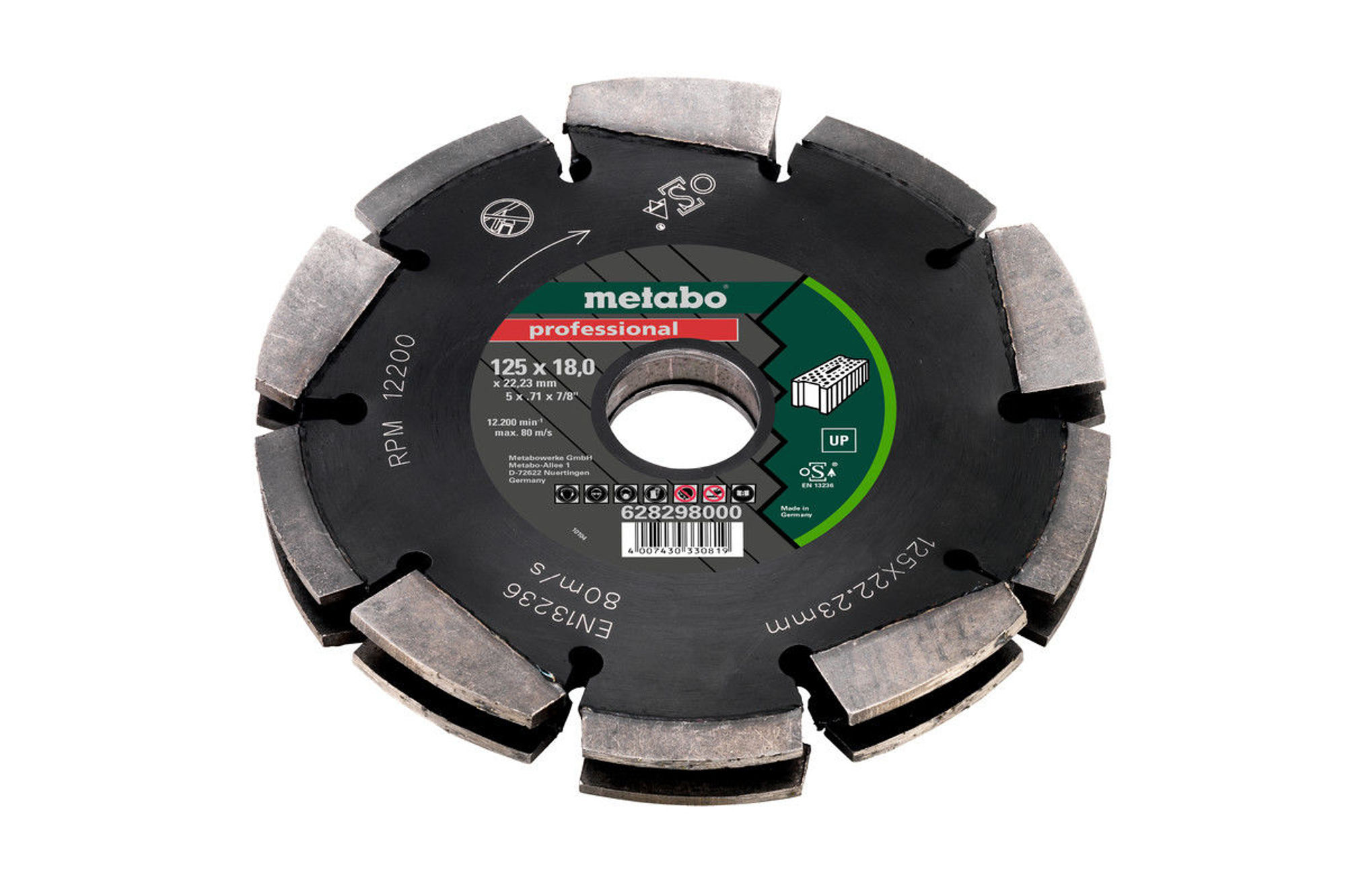 Bilde av KUTTESKIVE DIA-FS2 125X18X22,23MM UP, METABO