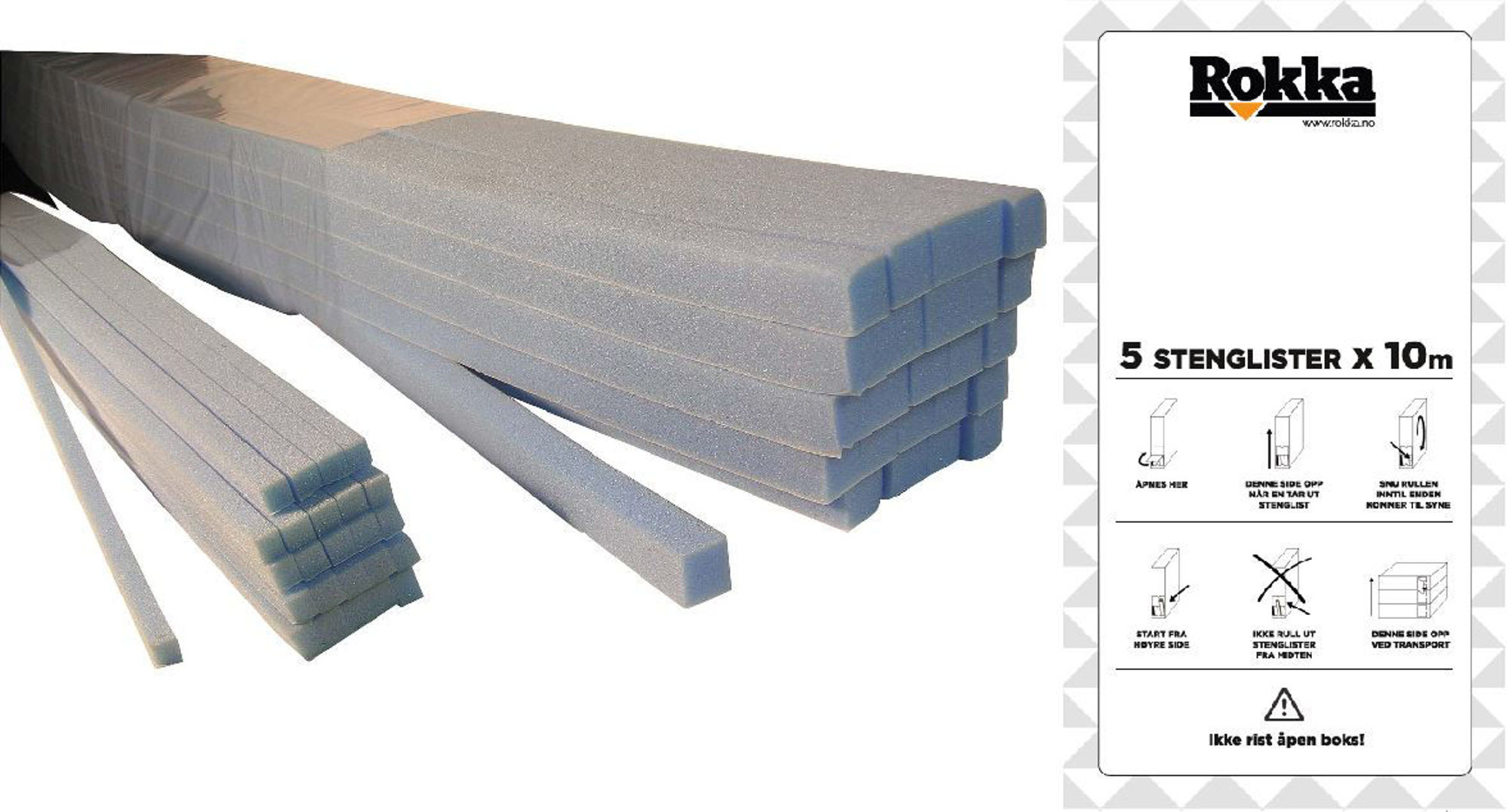 Bilde av STENGLIST 5X10 METER 30X30MM, ROKKA