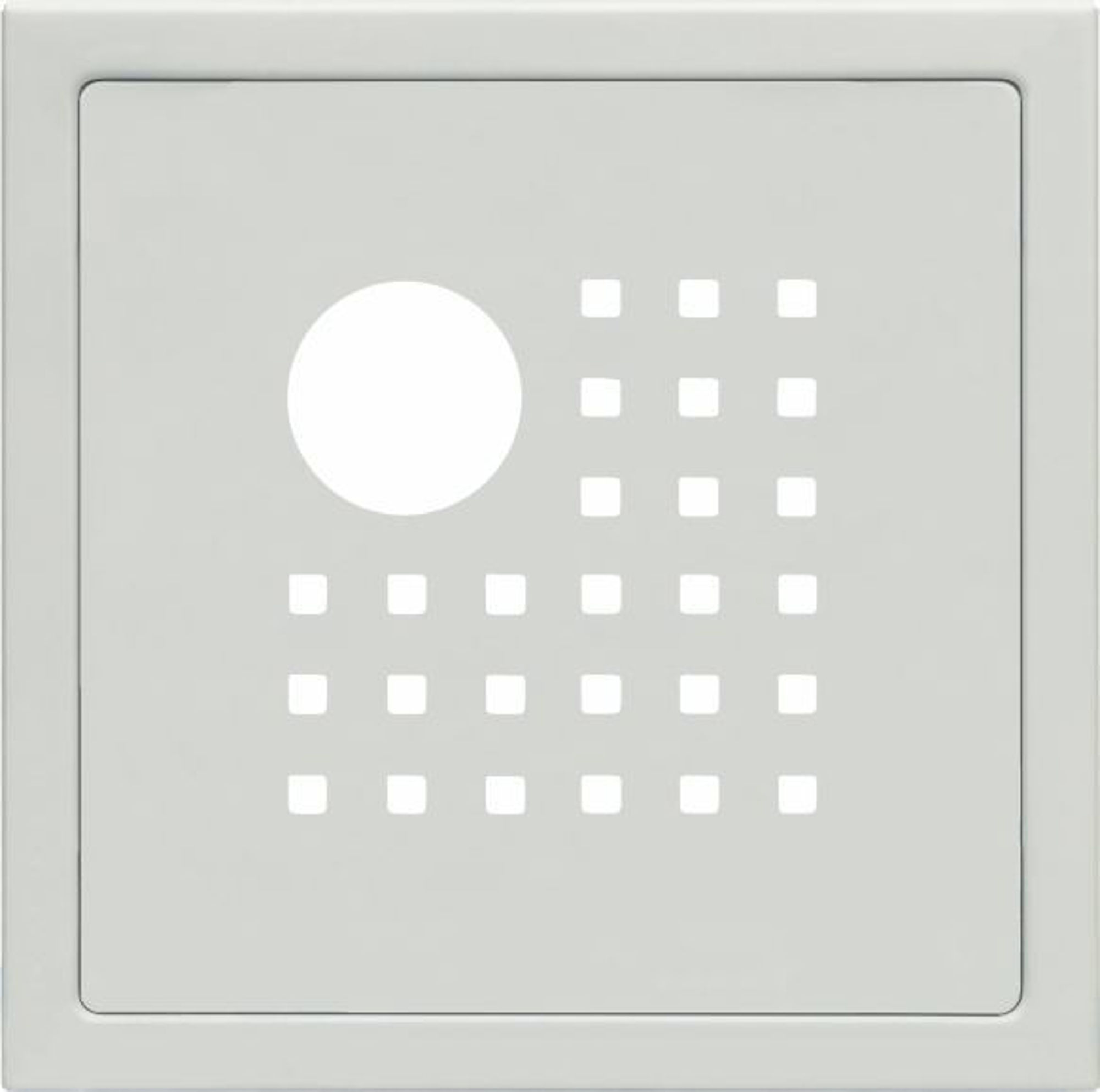 Bilde av SLUKRIST SIRIUS 20X20CM MED UTHUGG MATT HVIT, AQUALEX