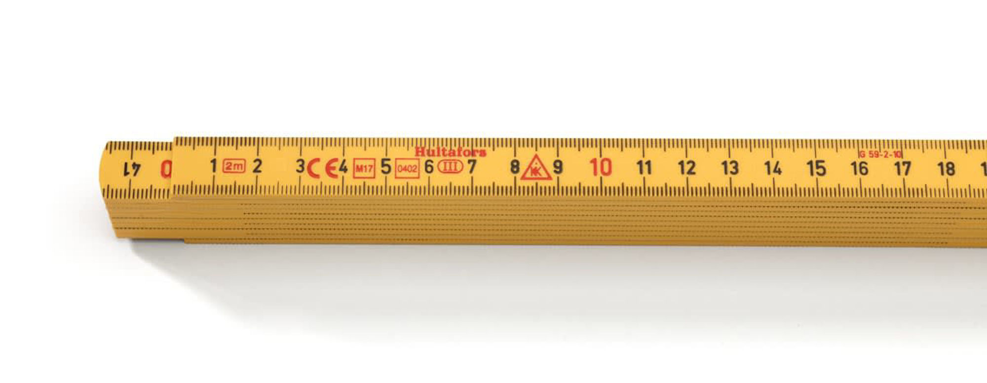 Bilde av TOMMESTOKK 2,4M PVC GUL I CM G59-2.4-12 GU HULTAFORS