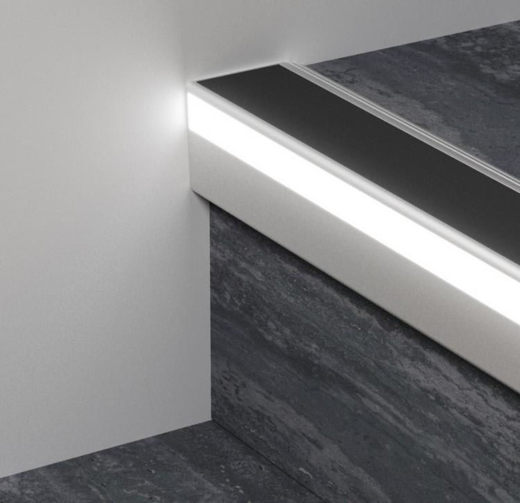 Bilde av TRAPPENESE 126/L/F ALUMINIUM SØLV 62MMX62MMX270CM, PROFILPAS
