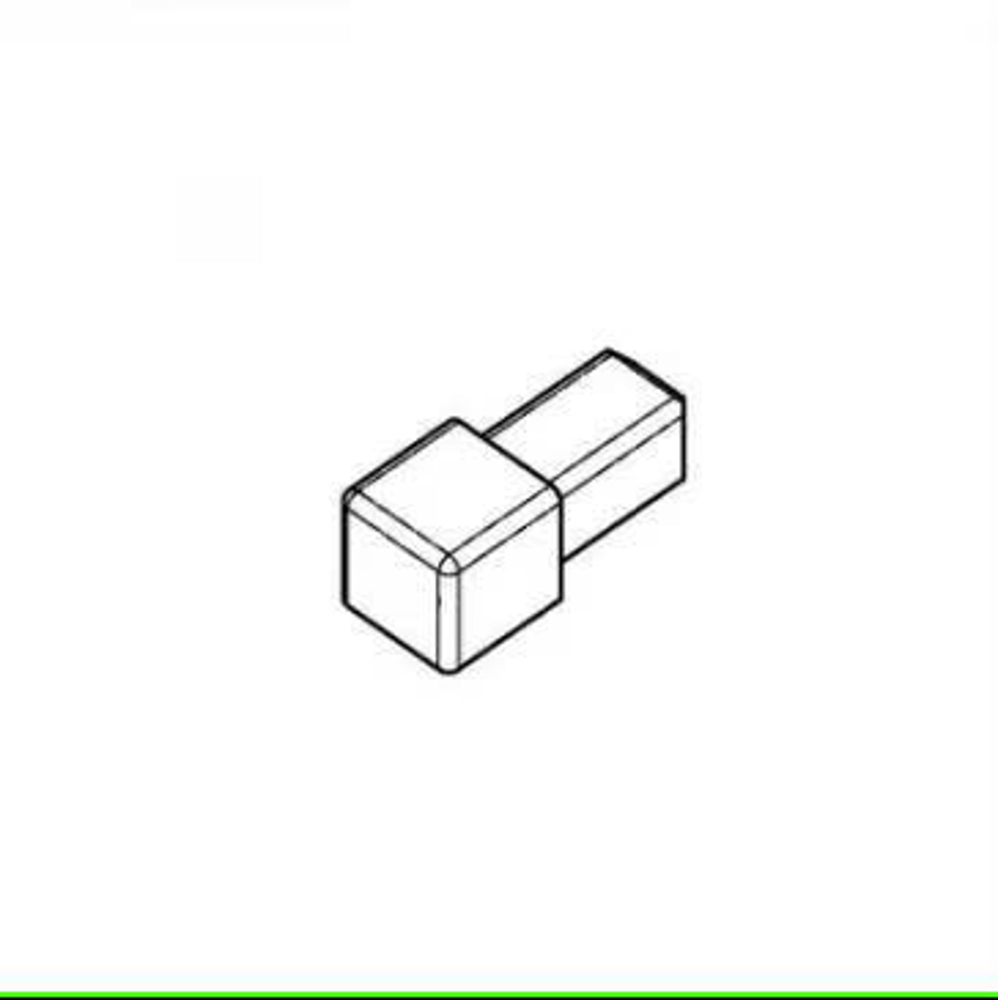 Bilde av 2/3 VEIS HJØRNE FIRKANT ZQVN/12,5 STONE ALUMINIUM CONCRETE WHITE  12,5MM, PROFILPAS