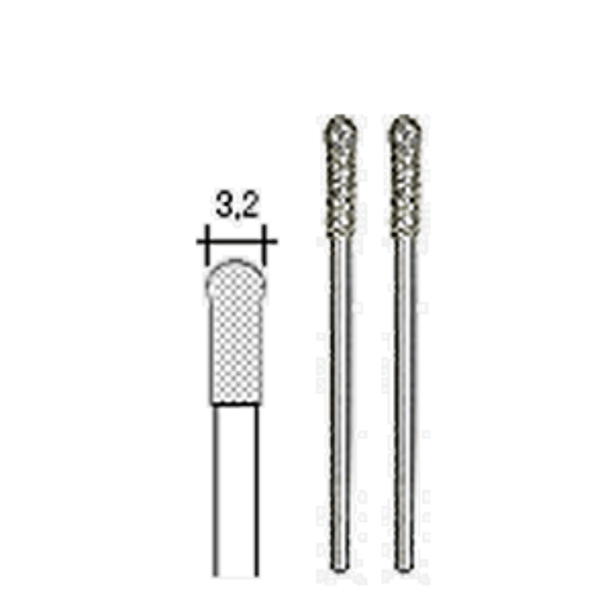 Bilde av Proxxon ballformet diamant slipestift Ø3,2, pkk a 2