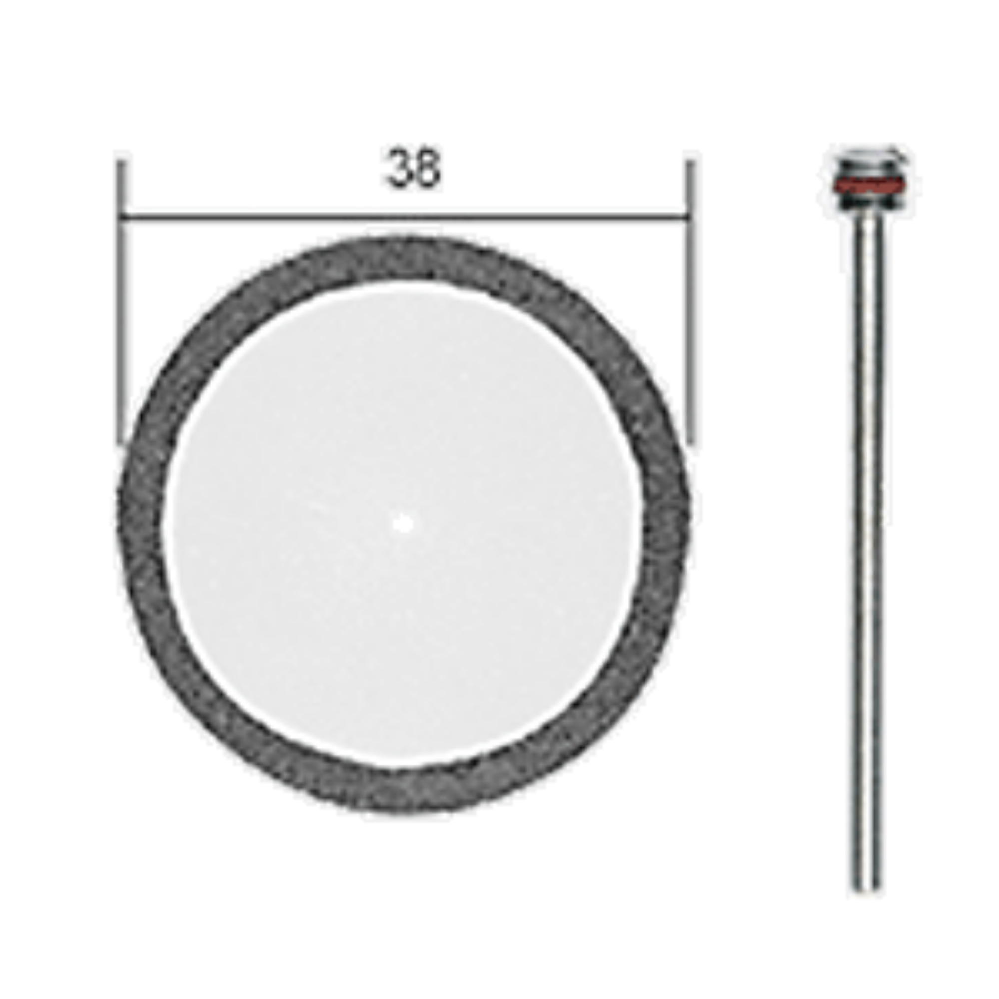 Bilde av Proxxon slipe- og kappeskive for vinkelbor Ø38 m/holder